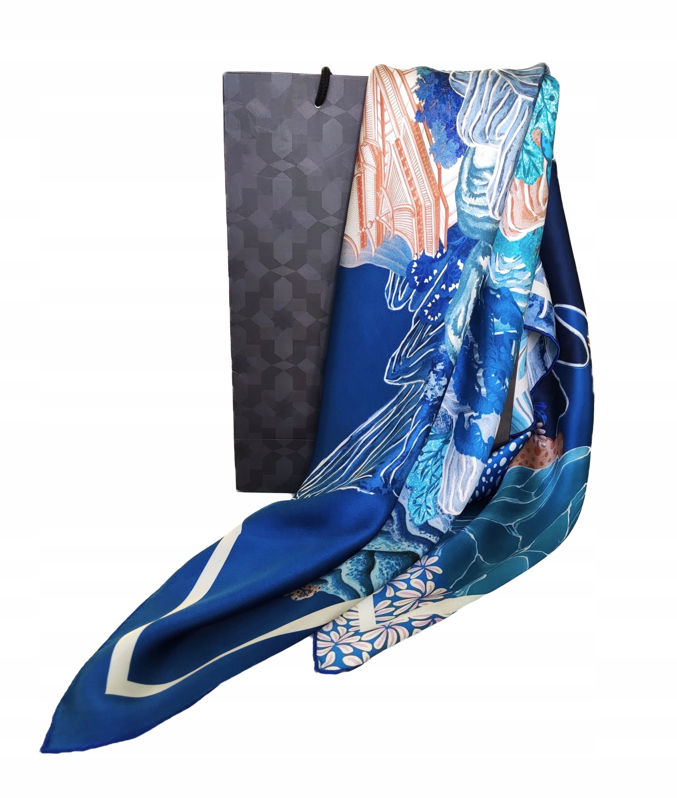 100% JEDWAB MARKOWA CHUSTA APASZKA JAKOŚĆ PREMIUM+