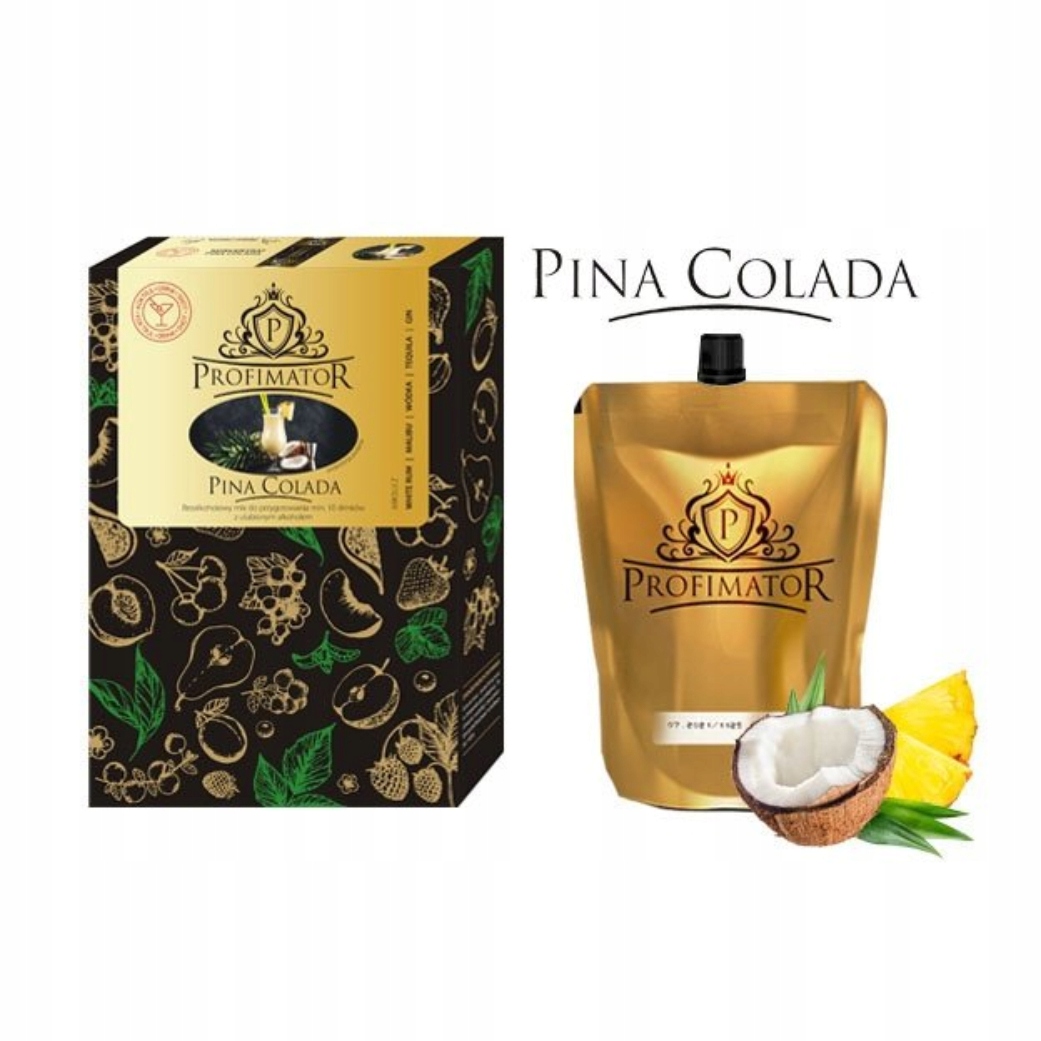 Zaprawka na koktajl PINACOLADA box 9x300 ml (2,7 litra) Kod producenta PINA COLADA