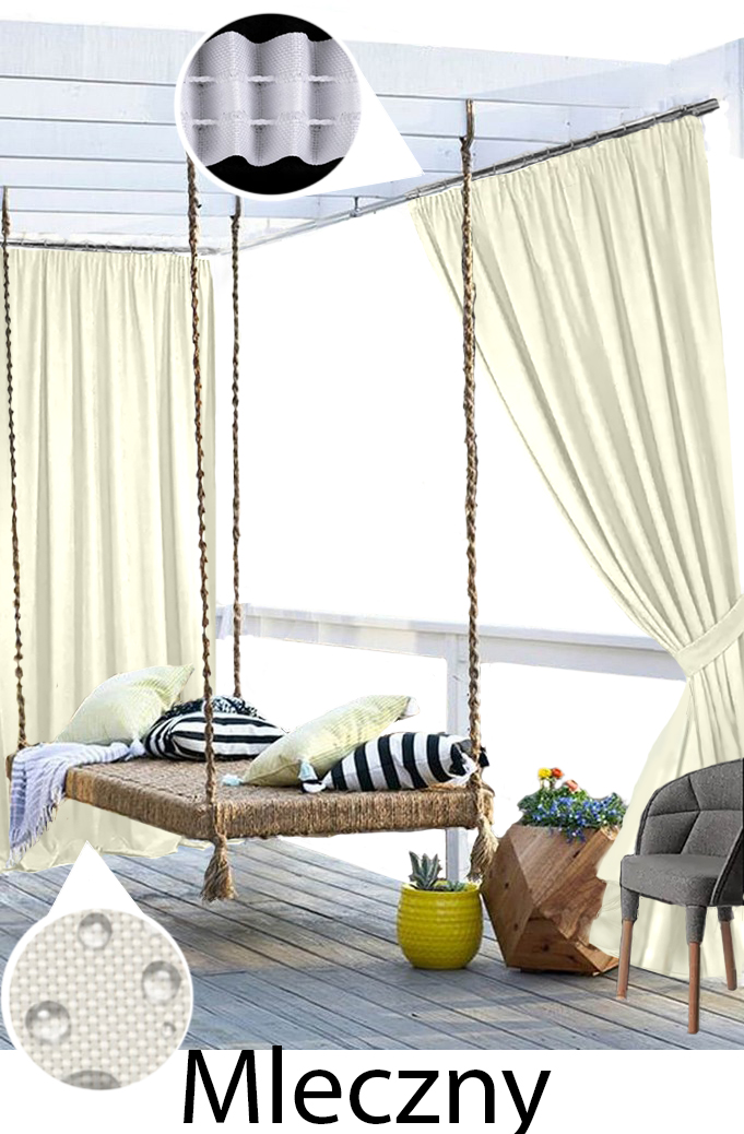 ZASŁONY OGRODOWE WODOODPORNE taśma 220 cm Sezon całoroczny