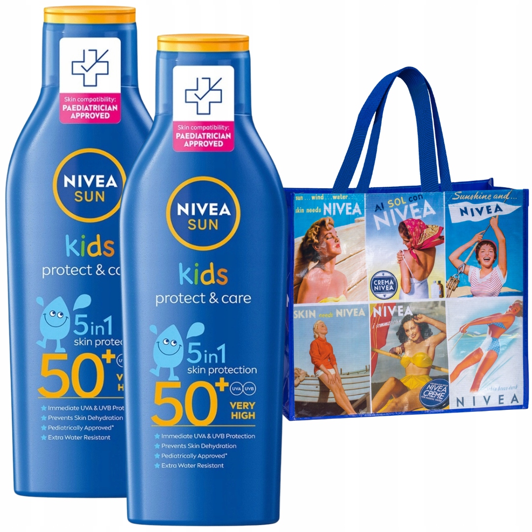 Nivea Sun Balzám na opalování pro děti Kids Protect SPF50 2x200 ml Dárek