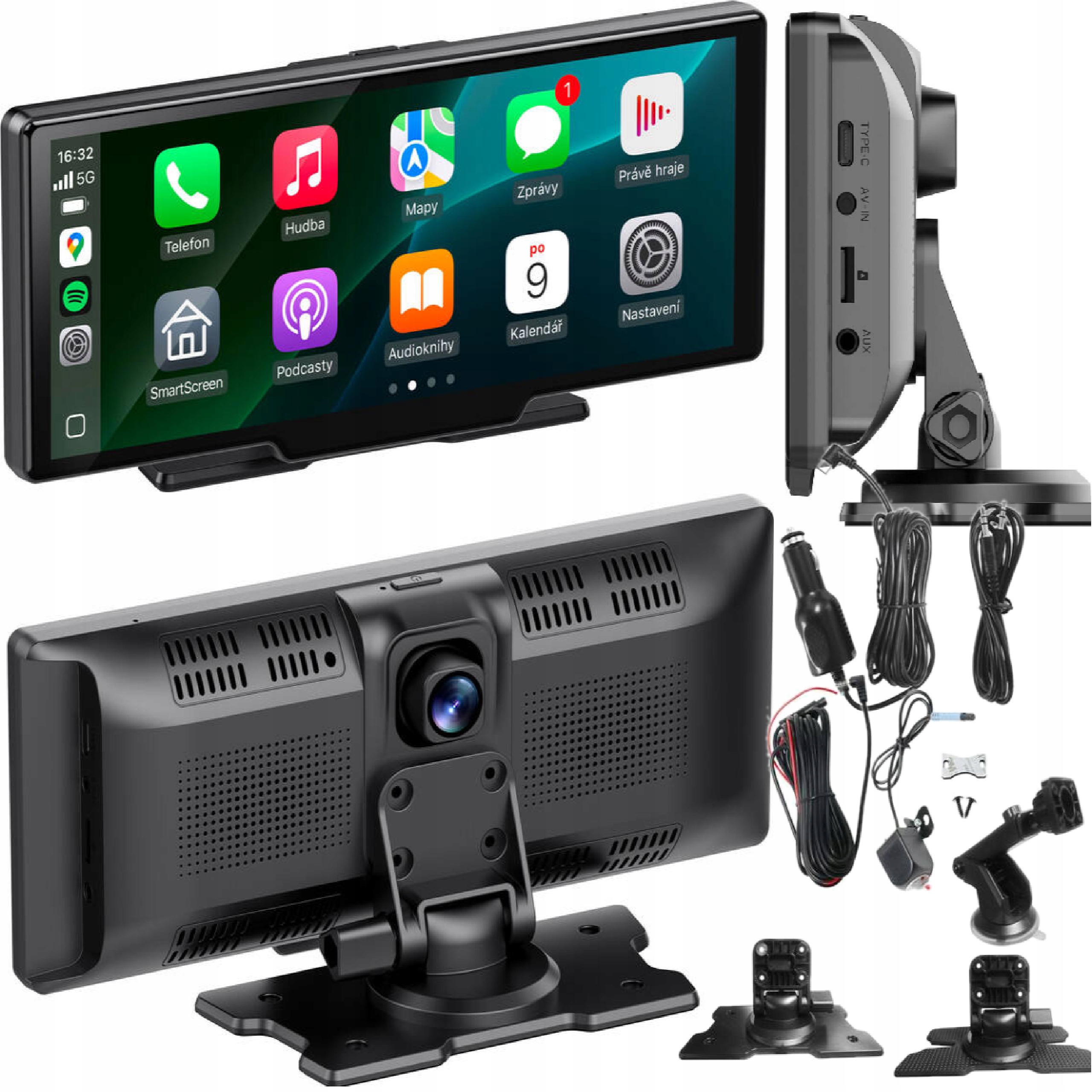 Stacja multimedialna do samochodu radio kamera cofania Sencor Sct M1090DBWT