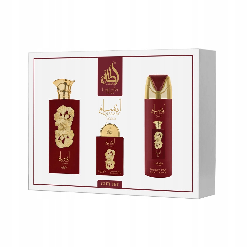 Lattafa Pride Ansaam Gold Edp 100 ml Edp 20 ml Deo ve spreji 200 ml W