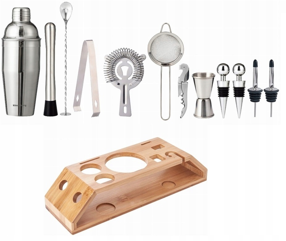 Zestaw BARMAŃSKI do Drinków Koktajli barowy SHAKER STOJAK Kod producenta KB-7654