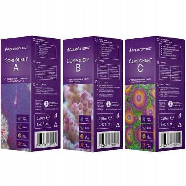 Levně Aquaforest Component A B C 3x250 ml korále Lps Sps