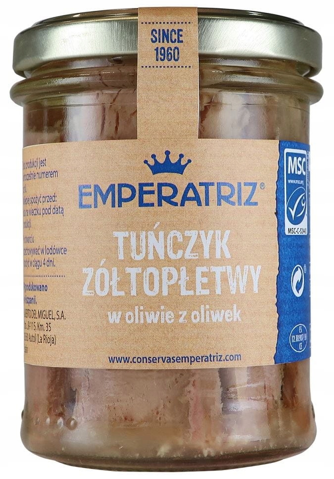 Tuńczyk żółtopłetwy filety w oliwie z oliwek 200 g