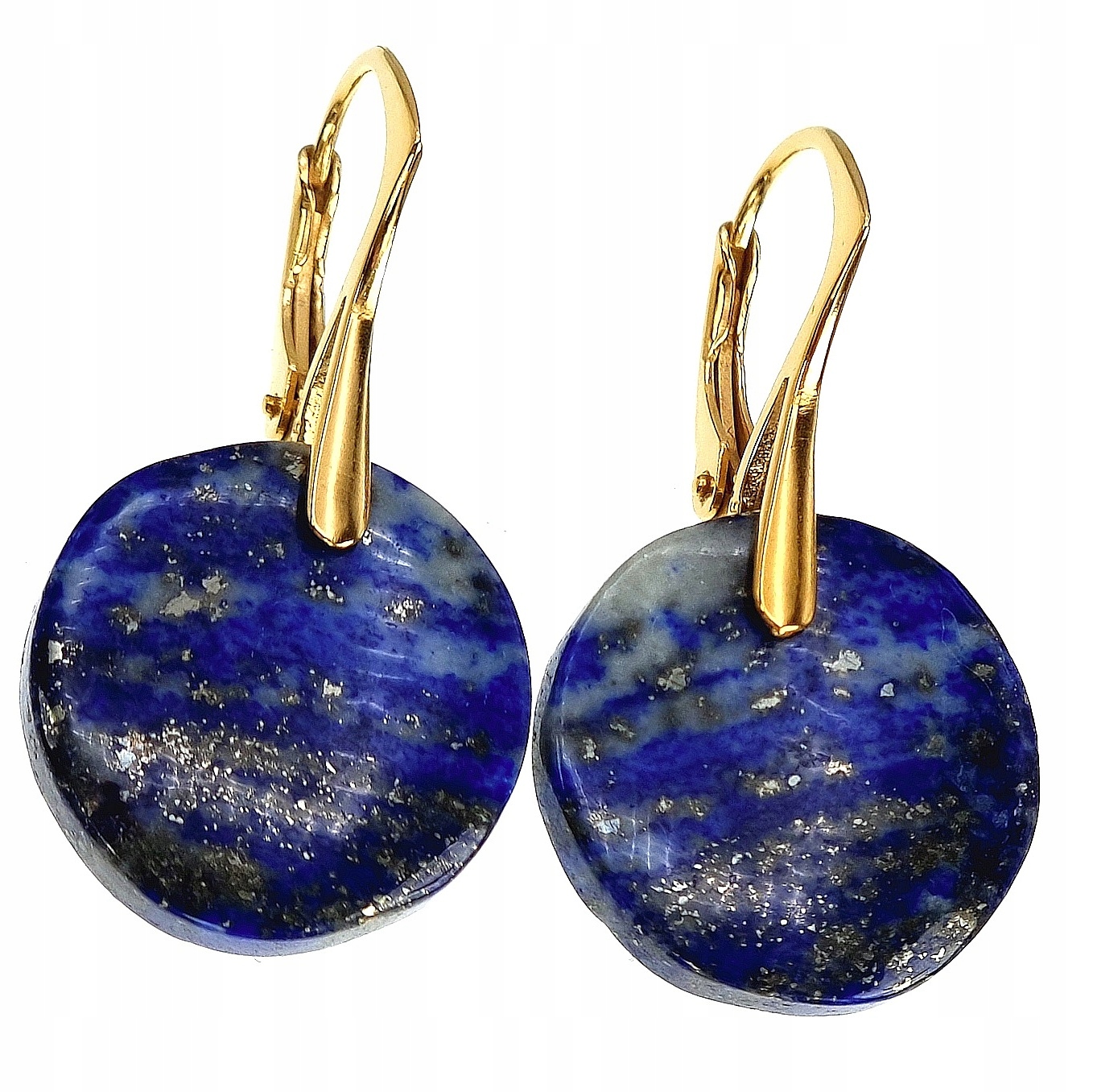 Lapis Lazuli Krásné Náušnice Zlaté Stříbro