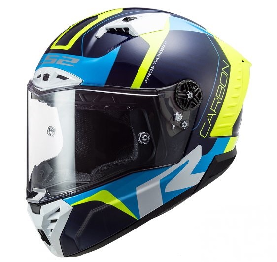IS9M3709 - ШЛЕМ LS2 FF805 THUNDER C RACING1 BLUE H-V YEL. S
