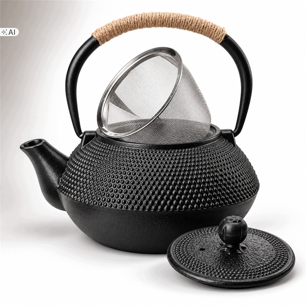 Konvice S Vařičem 900 ML Černá 17,5 X 16,5 CM Na Čaj