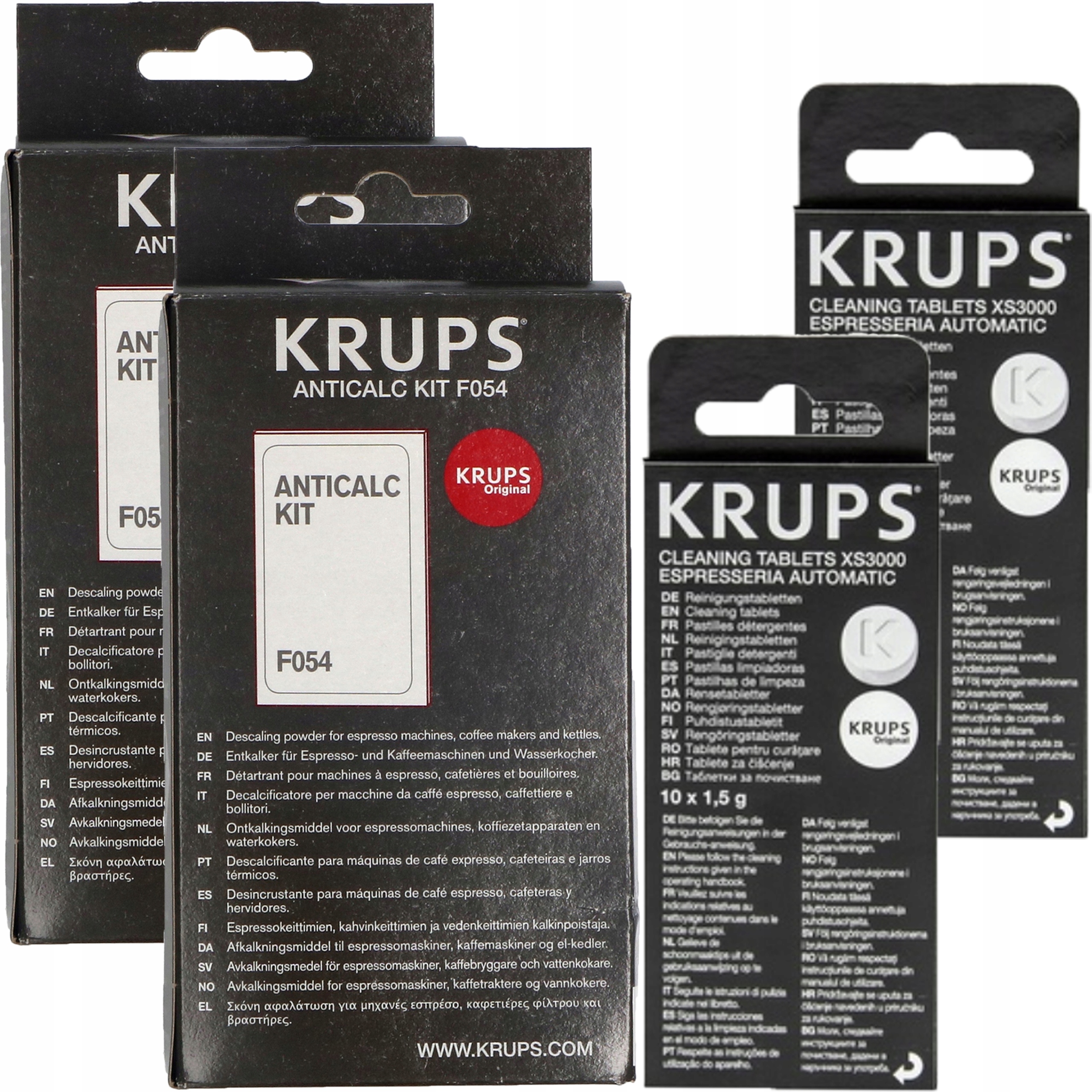 2x práškový odvápňovač Tablety 20x1,5 g pro čištění kávovarů