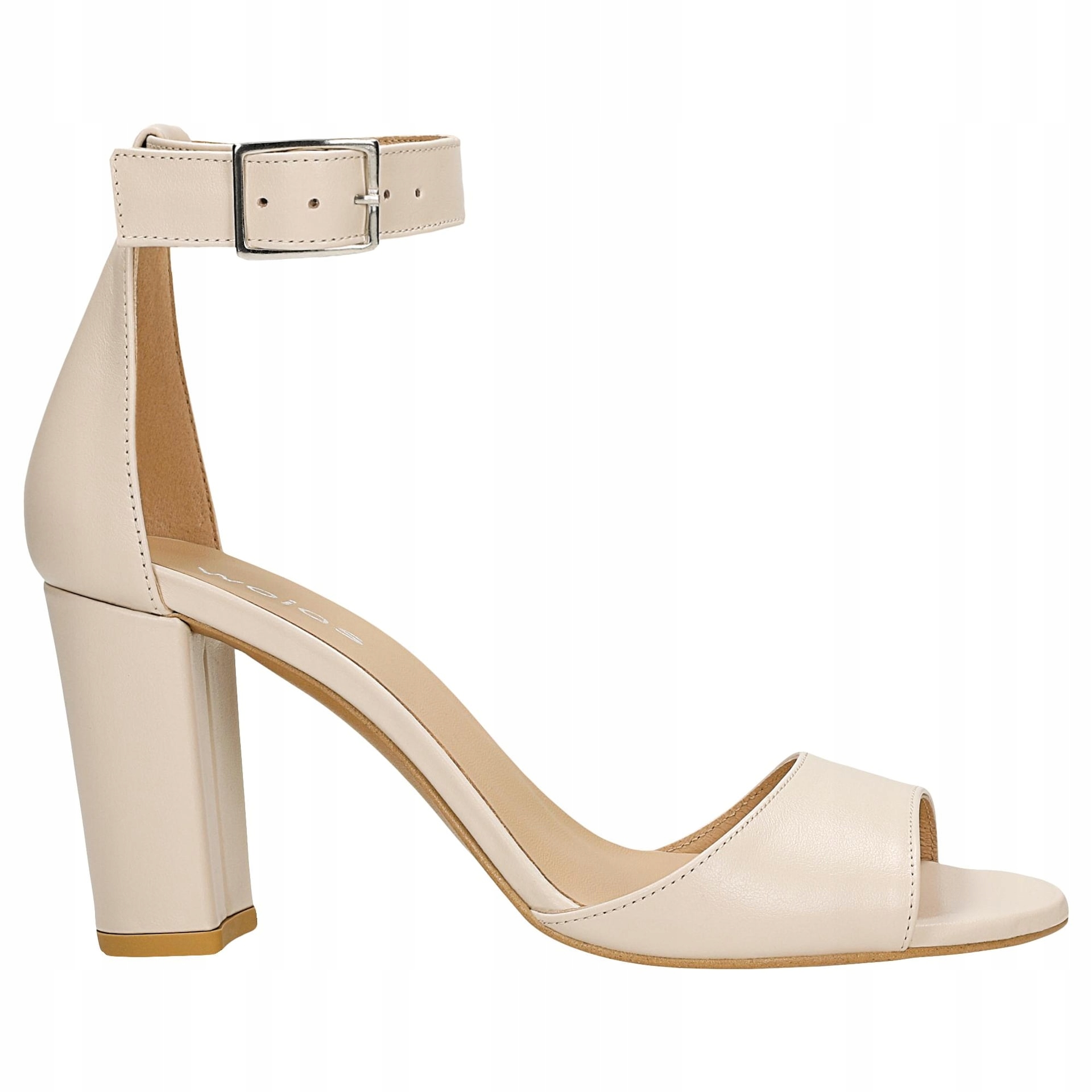 Beżowe skórzane sandały damskie r. 37