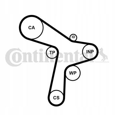 CT1168K2 ZESTAW ROZRZADU (Z PASKIEM) Producent części Continental