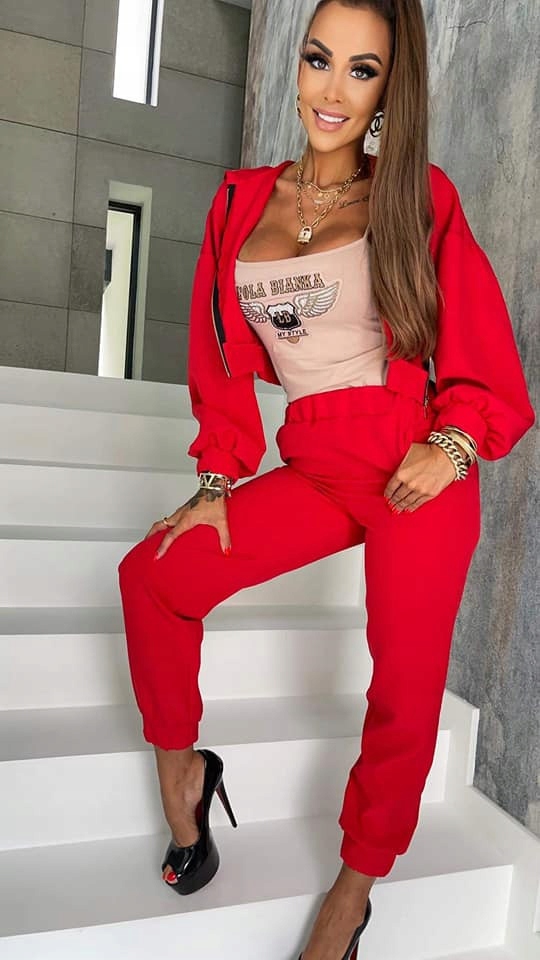 Komplet dres czerwony Lola Bianka Rozmiar M/L