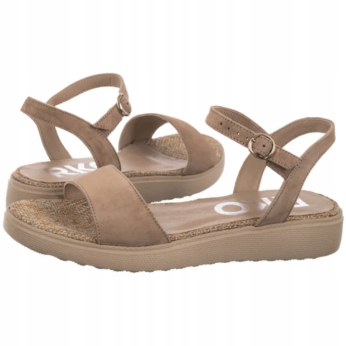 Kožené dámské sandály na léto Ryłko Béžová 1IG23_AP _4RG