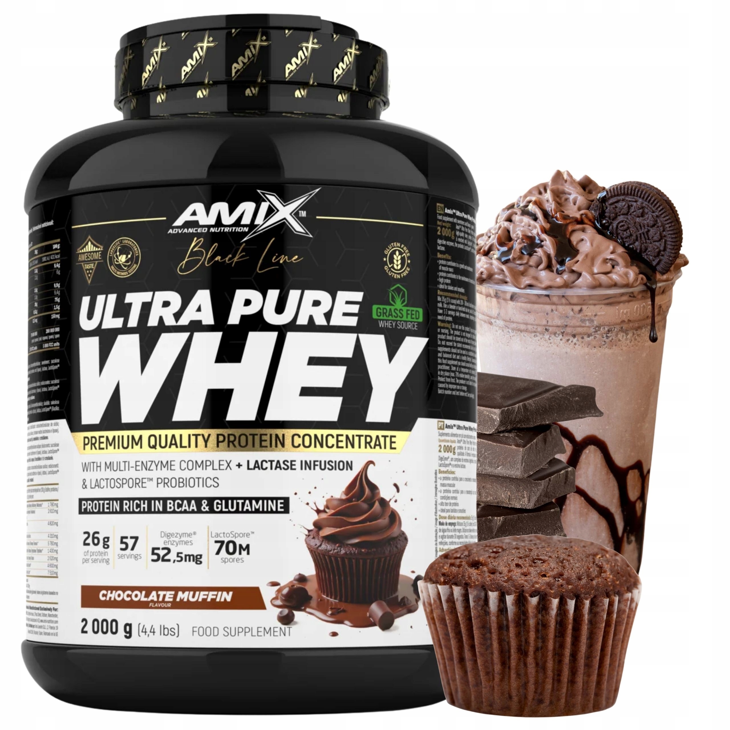 Wpc protein Amix Ultra Pure Whey Čokoládová příchuť Protein 2000 g