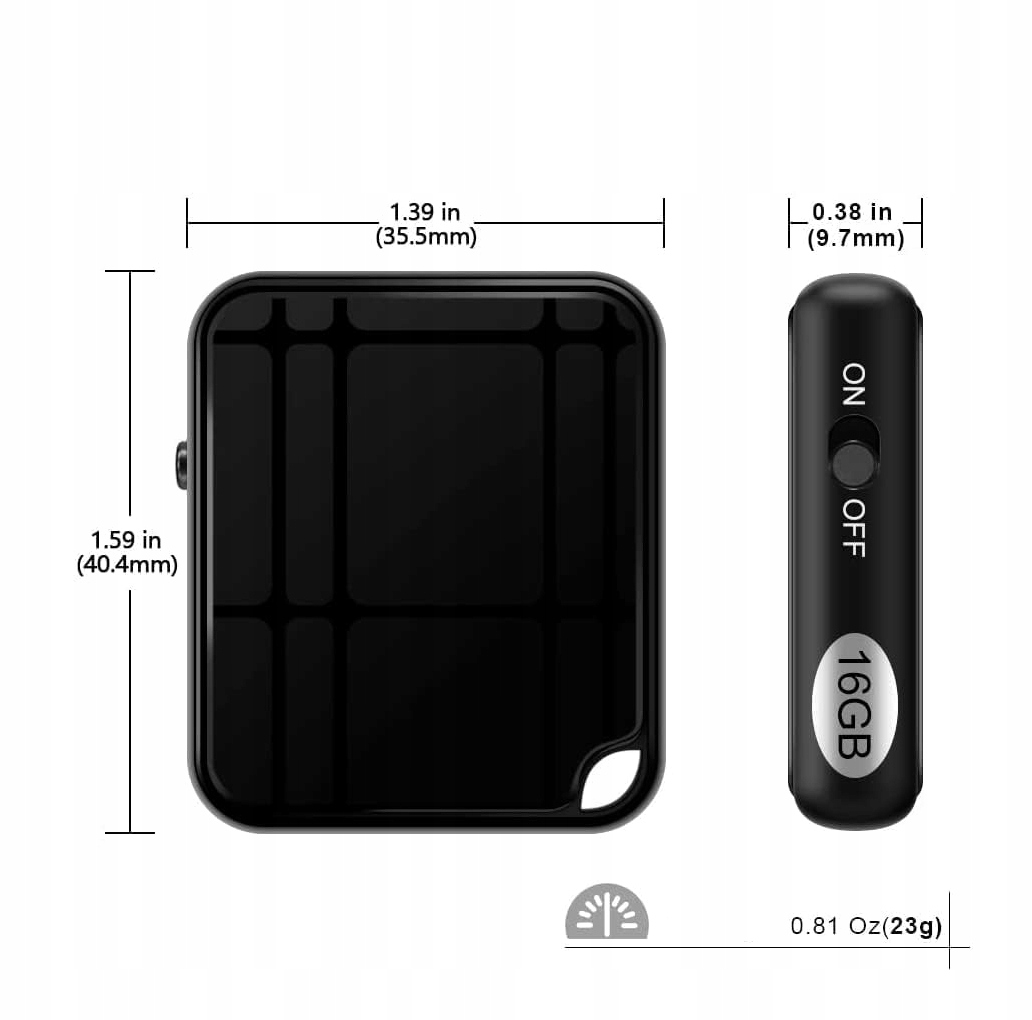 DYKTAFON MINI SZPIEGOWSKI PODSŁUCH USB MP3 16GB Model 16 GB REDUKCJA SZUMU