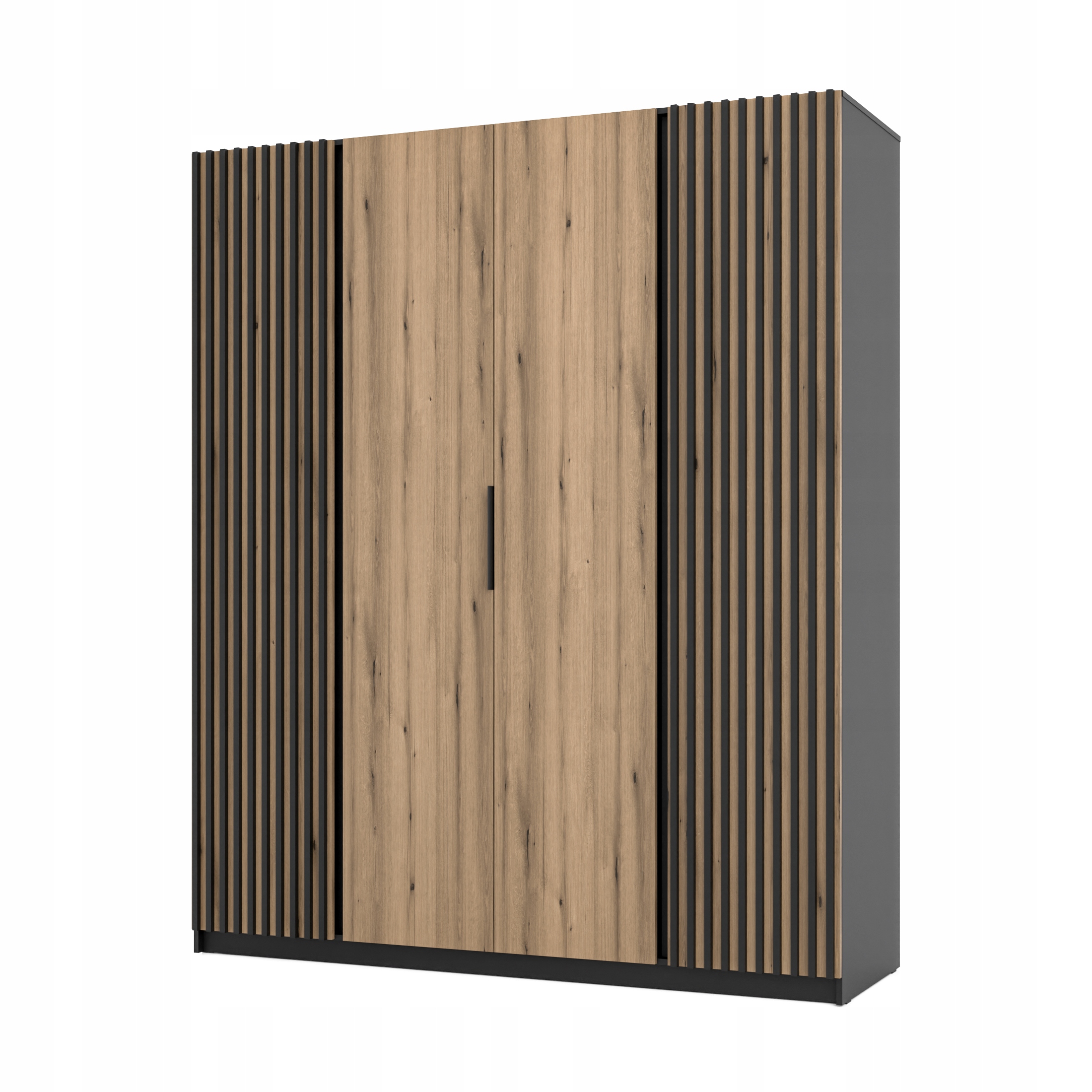 Moderní velká prostorná Skříň Maja 2LAM 2F Lamele Dveřní tyč
