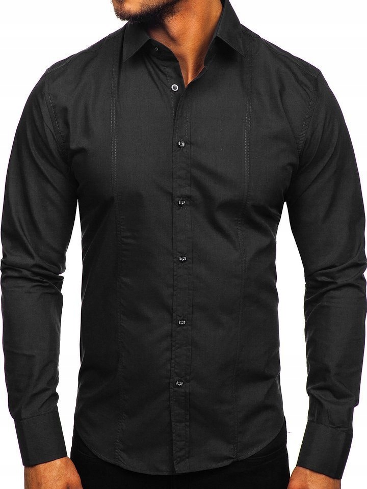 

Koszula Męska Elegancka Czarna 6944 ROZMIAR_2XL