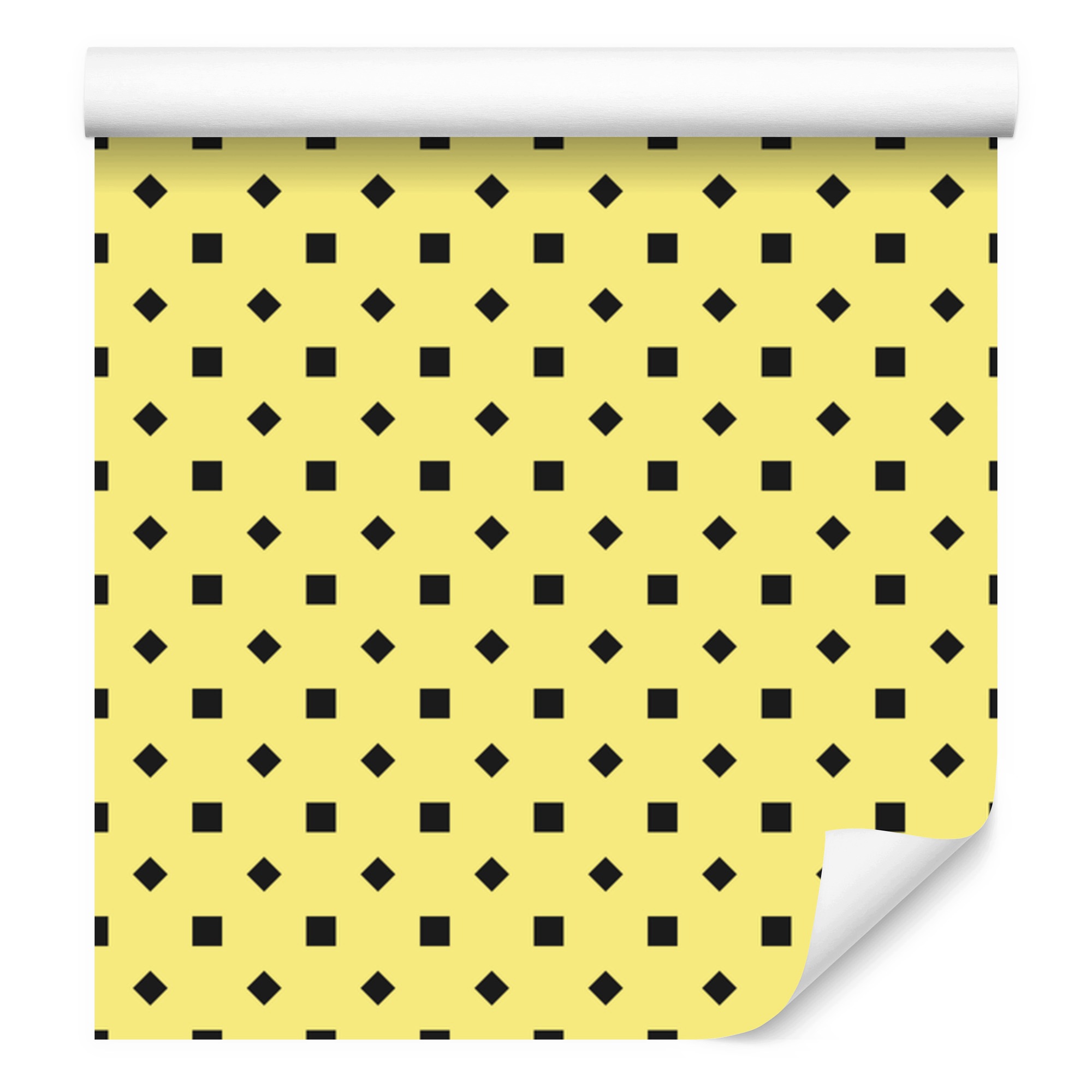 Tapeta Puntíky krémová, žluté pozadí do obývacího pokoje a ložnice 50 x 1000 cm