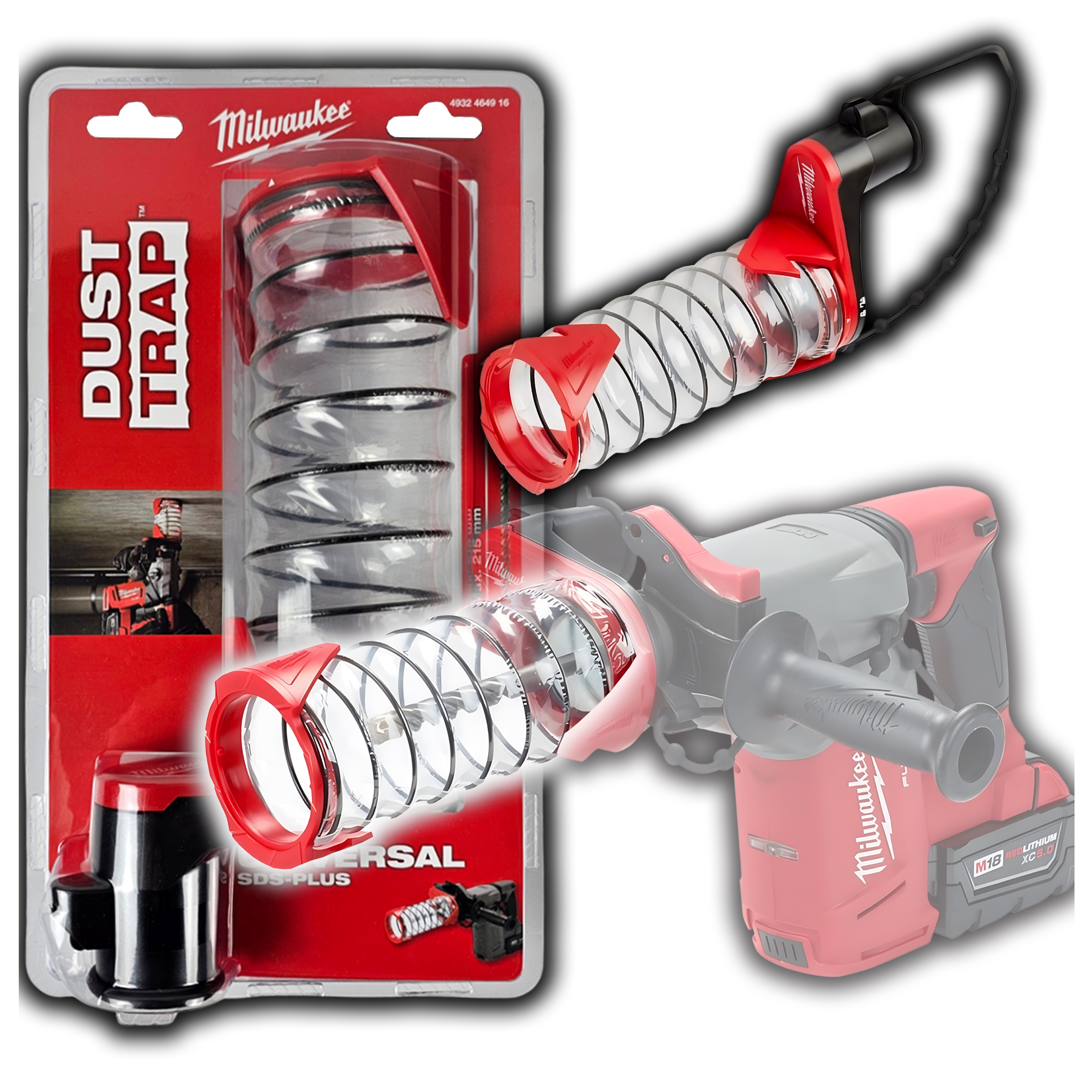 Osłona Przeciwpyłowa Sds-plus Milwaukee Uniwersalna Do Pracy z Odkurzaczem