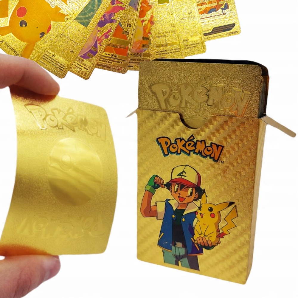 

Kolekcjonerskie Karty Pokemon Złote Gold 55 Szt