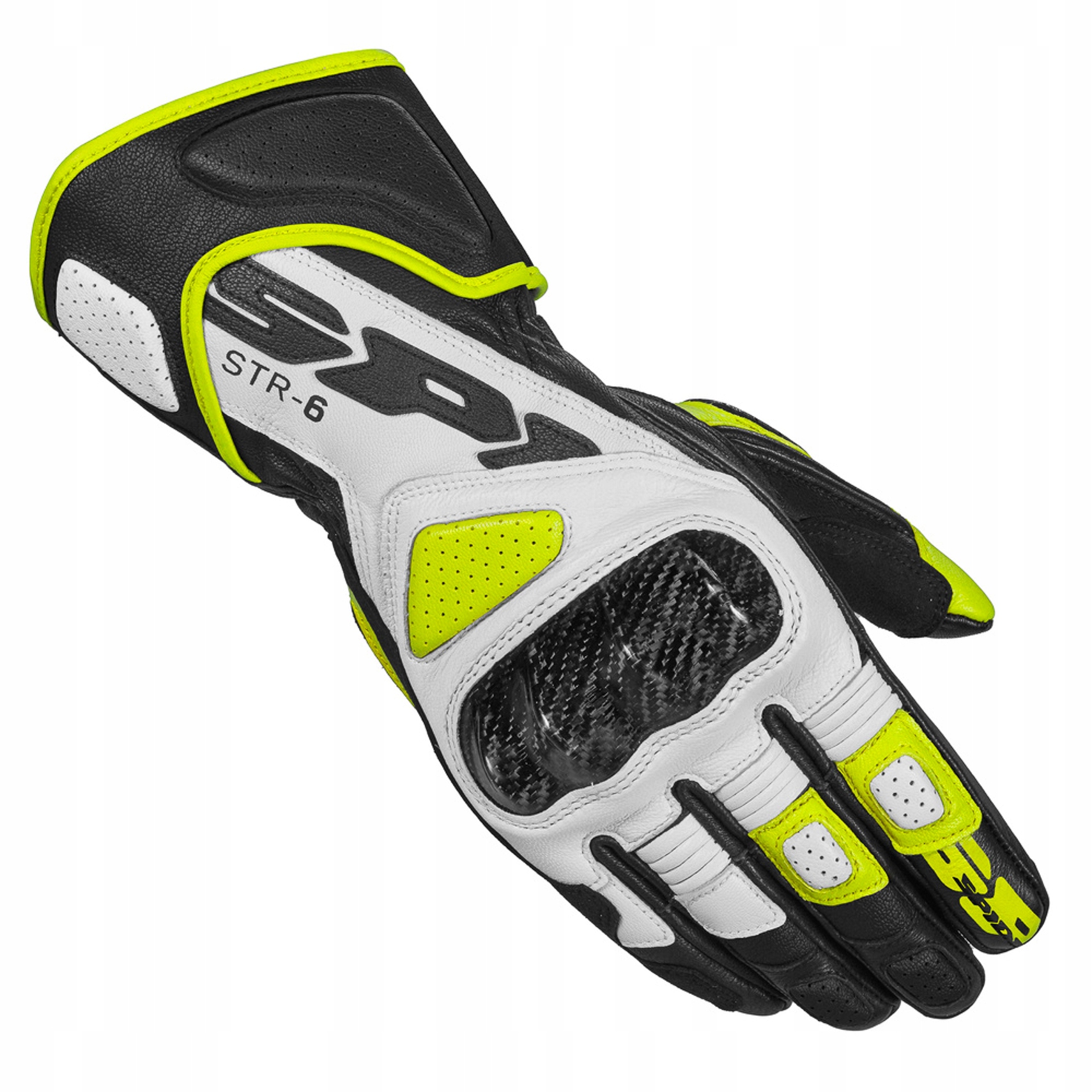 Rękawice motocyklowe Spidi STR-6 żółte fluo 3XL