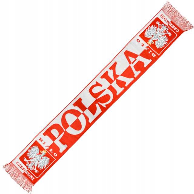 Szalik Kibica dwustronny Polska 145 cm x 20 cm