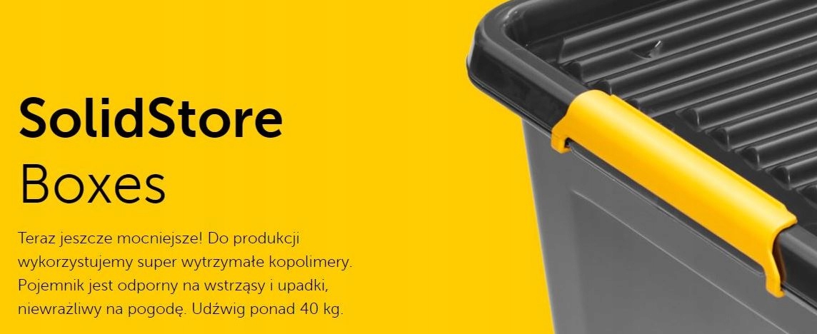 Pojemnik organizer 32 L szary z pokrywą, solidny BPA-free