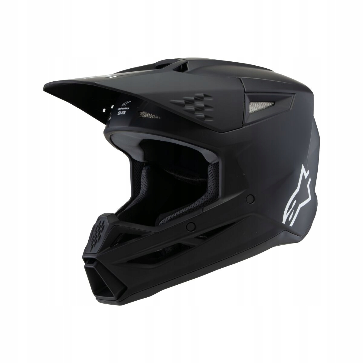 Mládežnícka Prilba Cross Štvorkolka Atv Offroad Alpinestars Youth SM3 Solid Black L