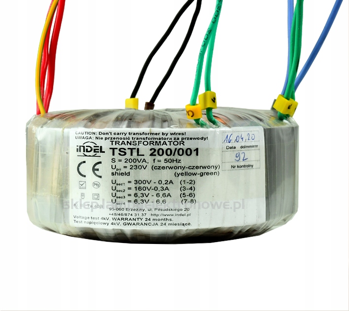 Tstl 200/001 Toroidní síťový transformátor Indel