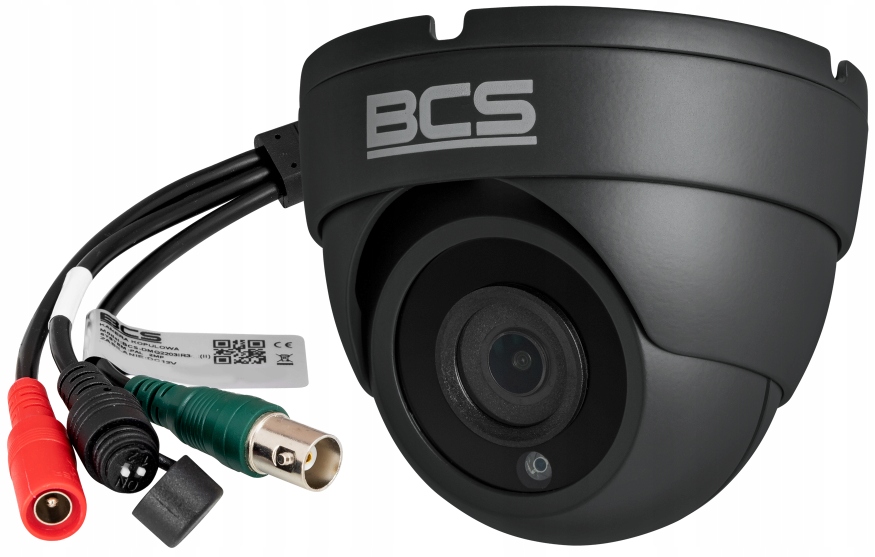 KAMERA CCTV KOPUŁKA ANALOG HDCVI ZEWNĘTRZNA 5MPX GRAFIT IP66 DOM FIRMA BCS
