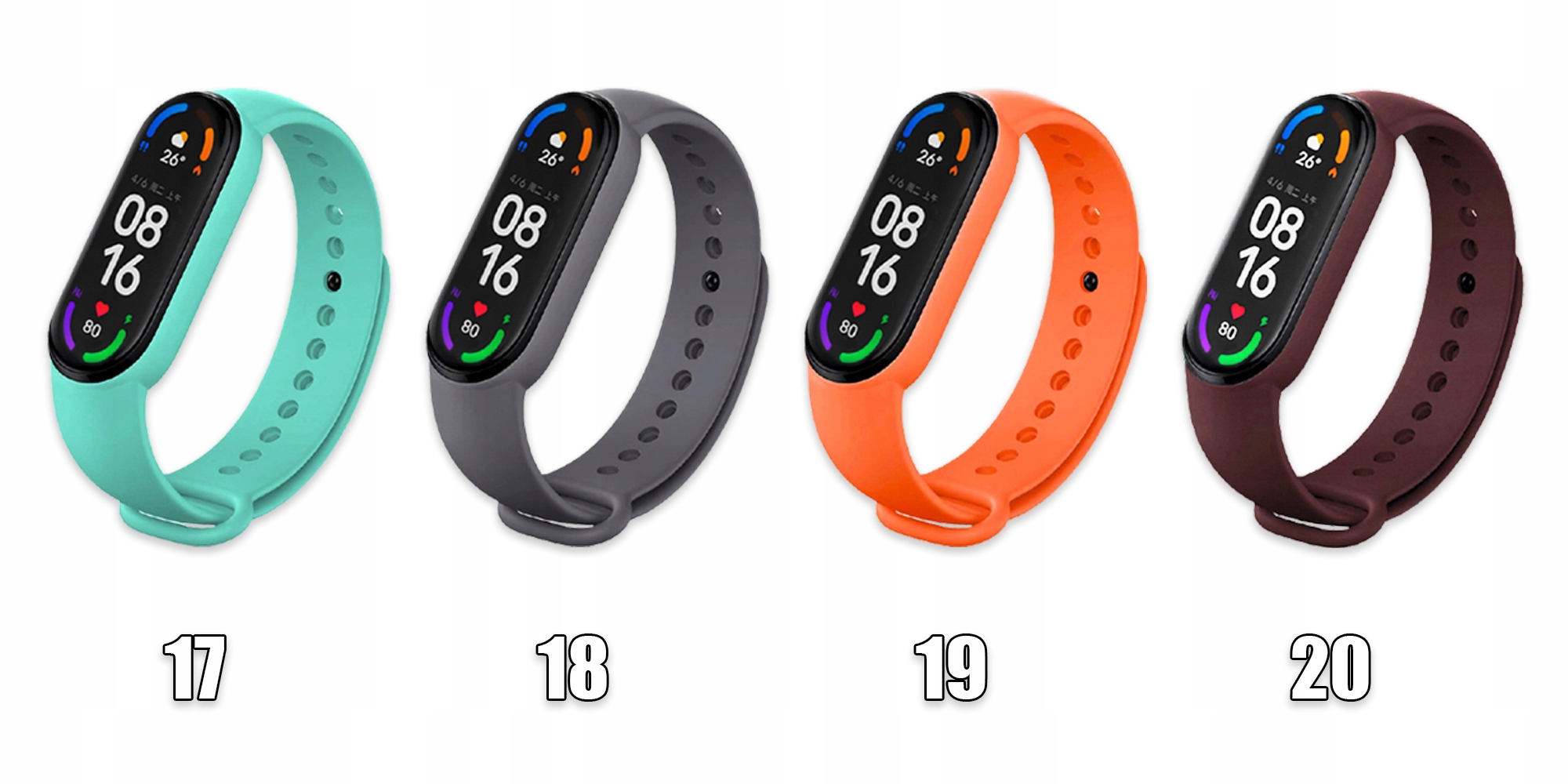 ZESTAW 13 OPASEK PASKÓW DO XIAOMI MI BAND 5 / 6 Rodzaj pasek