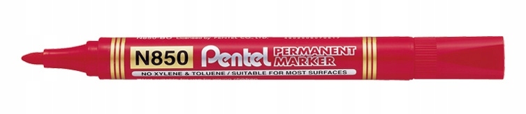 MARKER PERMANENTNY Pentel N850 OKRĄGŁY CZERWONY Marka Pentel