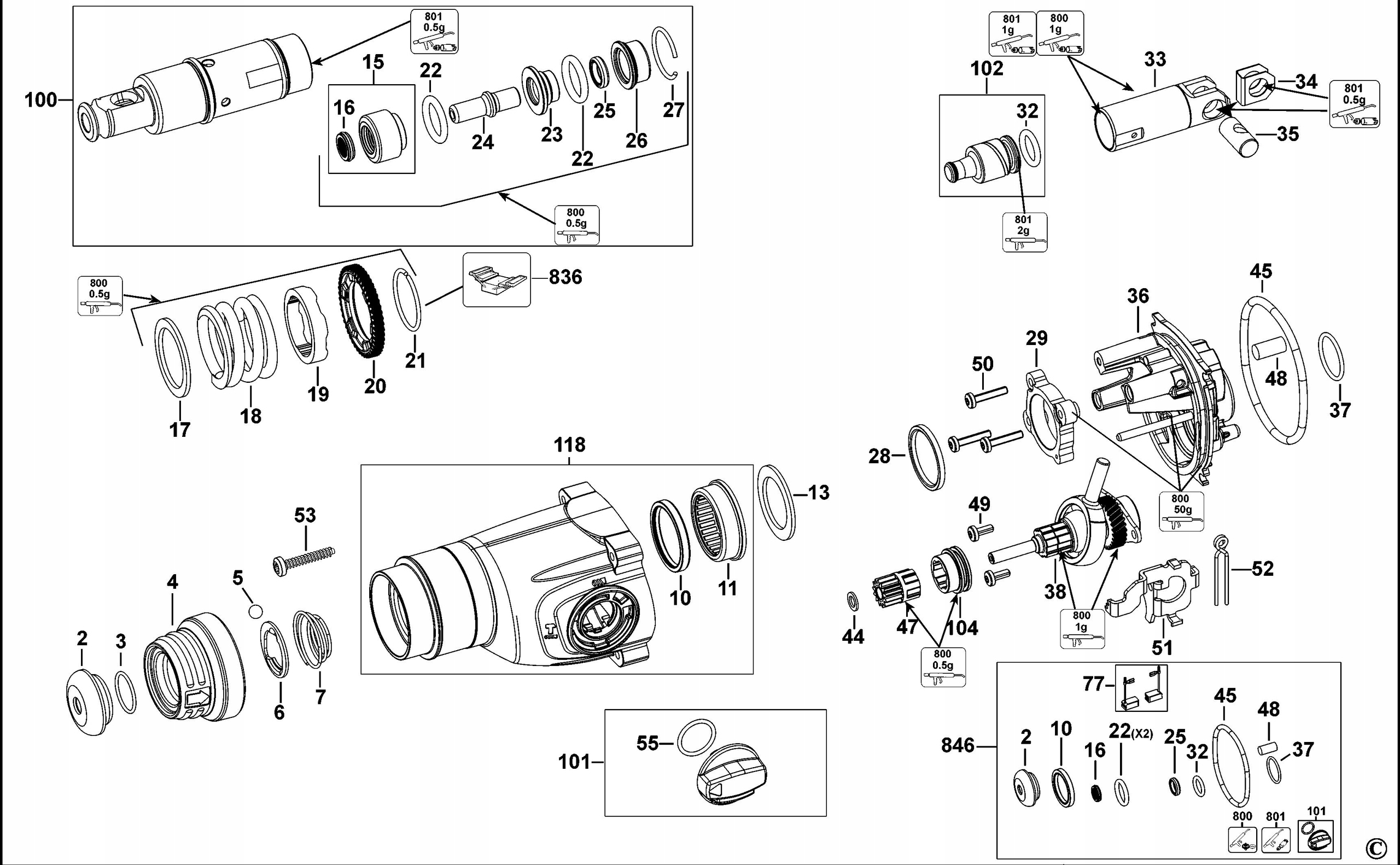 DEWALT N325041 SWORZEŃ DO D25263 Rodzaj sworzeń tłoka
