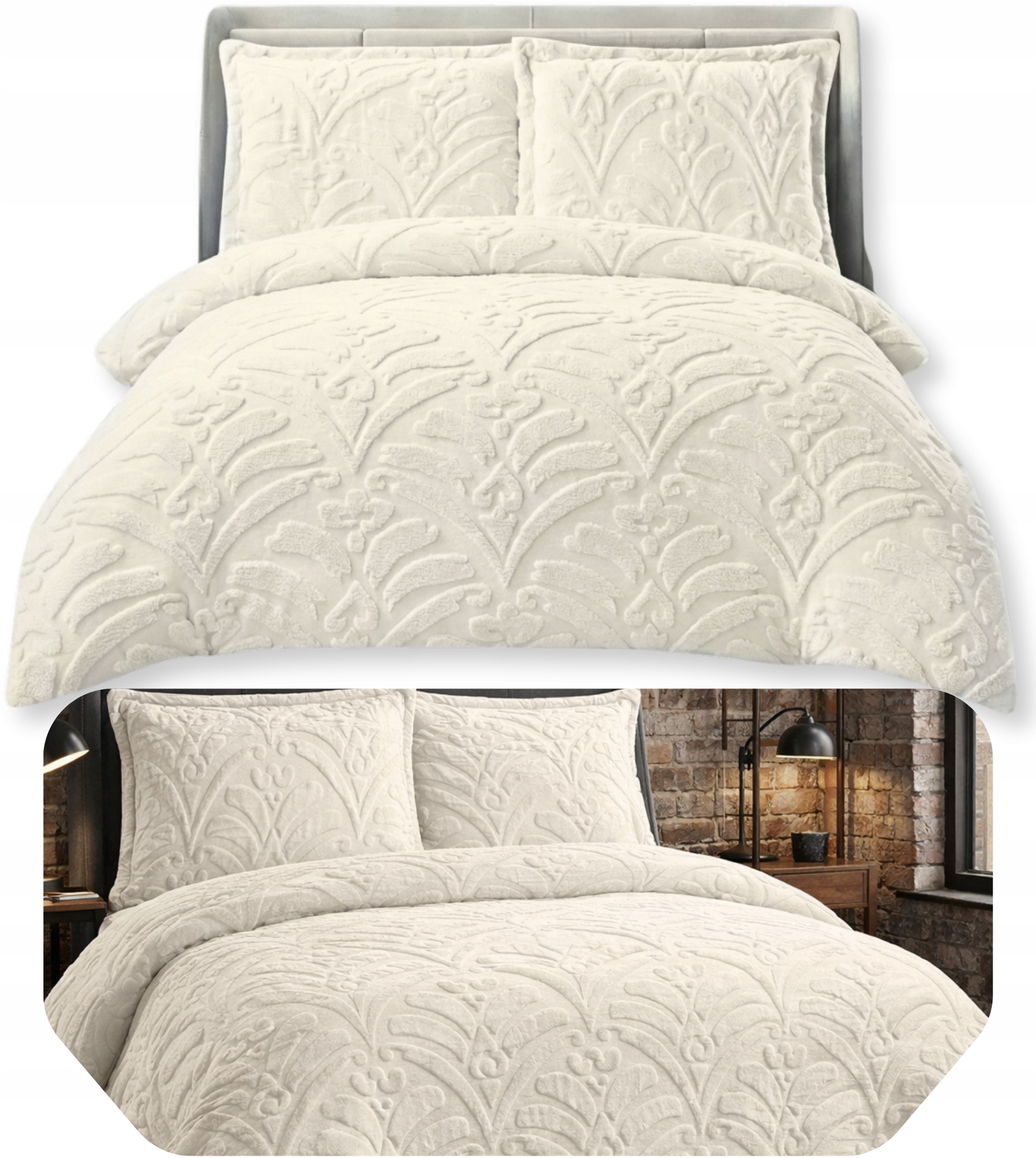 Pościel 200x220 +2x 70x80 Flanelowa Pluszowa Wytłączna Miękka Komplet 3D