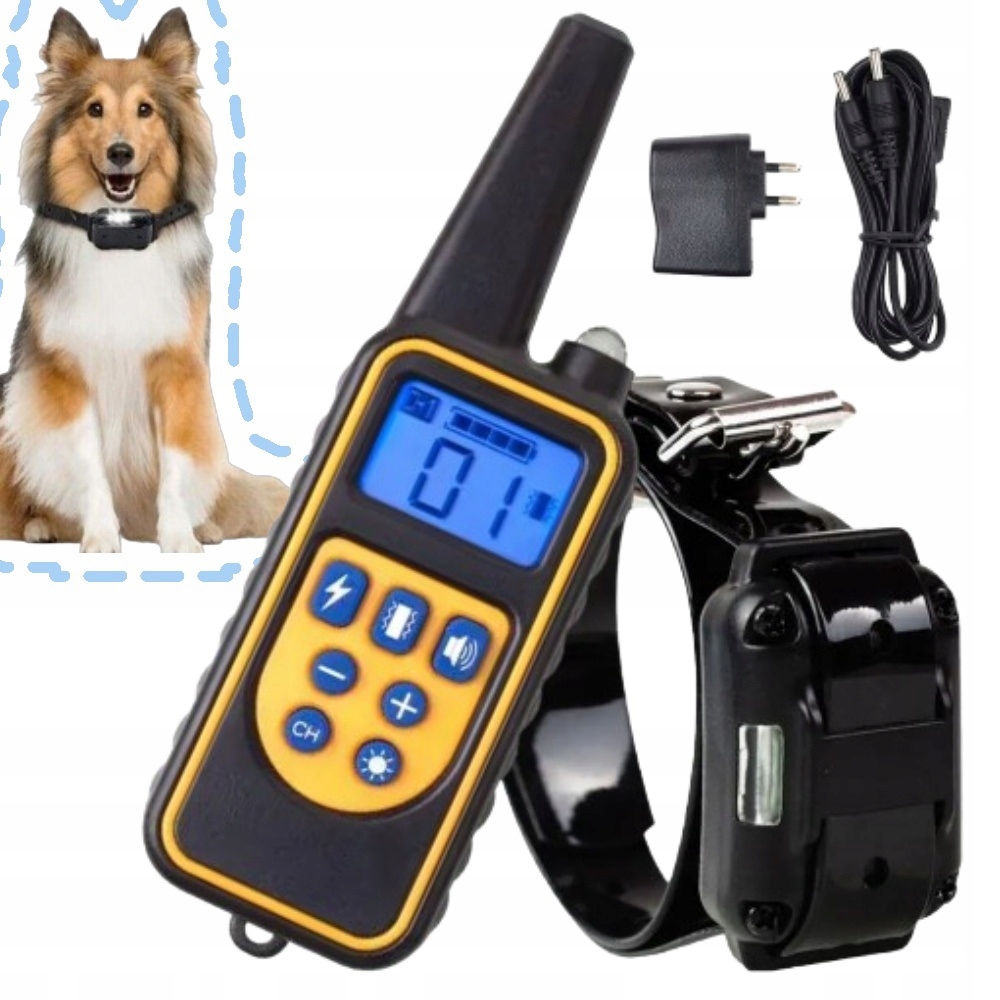 Levně Elektrický Výcvikový Obojek Pro Psa 800 M, 4 Režimy, Nastavitelný Límec