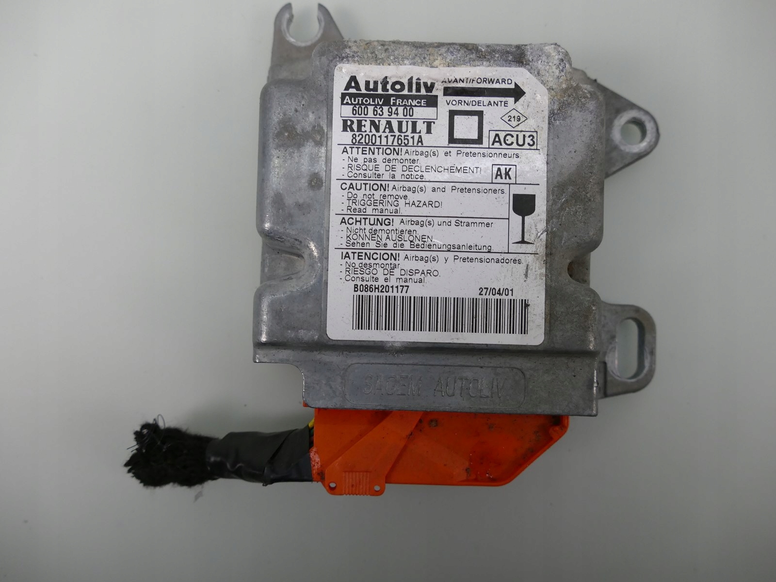 8200117651A - RENAULT MEGANE И LIFT МОДУЛЬ ПОДУШКИ БЕЗОПАСНОСТИ