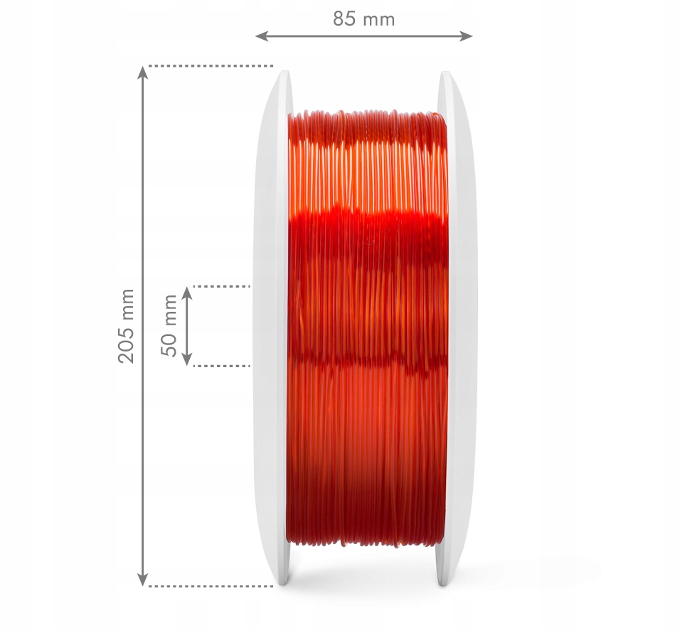 Filament Fiberlogy PET-G Orange TR 0,85 kg 1.75 mm Waga filamentu 850 g