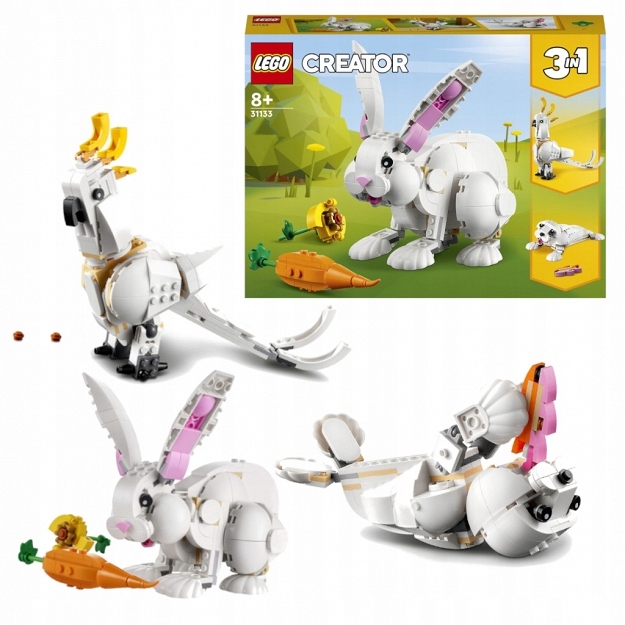 LEGO Creator 31133 Biały królik 3w1 + KATALOG LEGO PDF