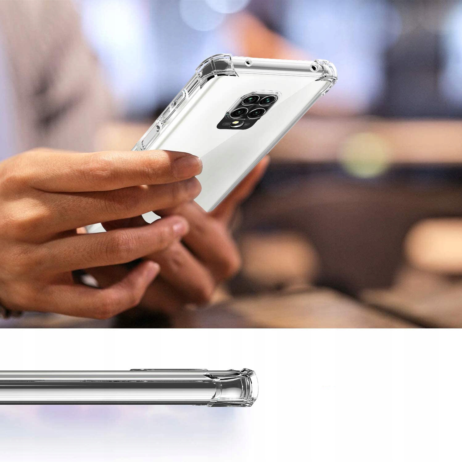 ETUI do XIAOMI REDMI NOTE 9 PRO ANTI SHOCK +SZKŁO Kod producenta CASE PANCERNE PRZEZROCZYSTE PLECKI TYŁ