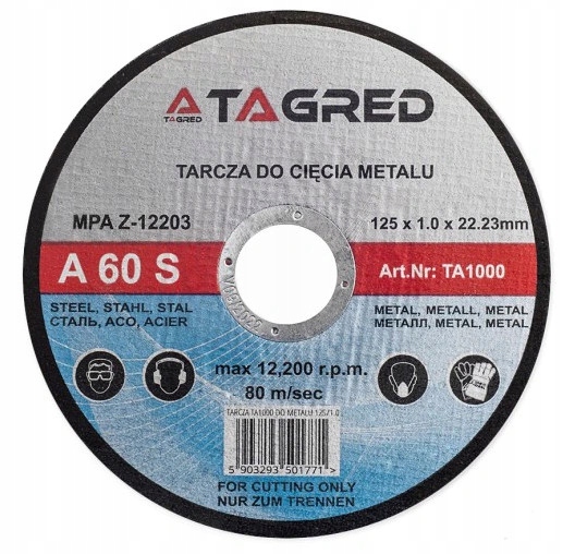 

Tarcza do metalu 125/1mm