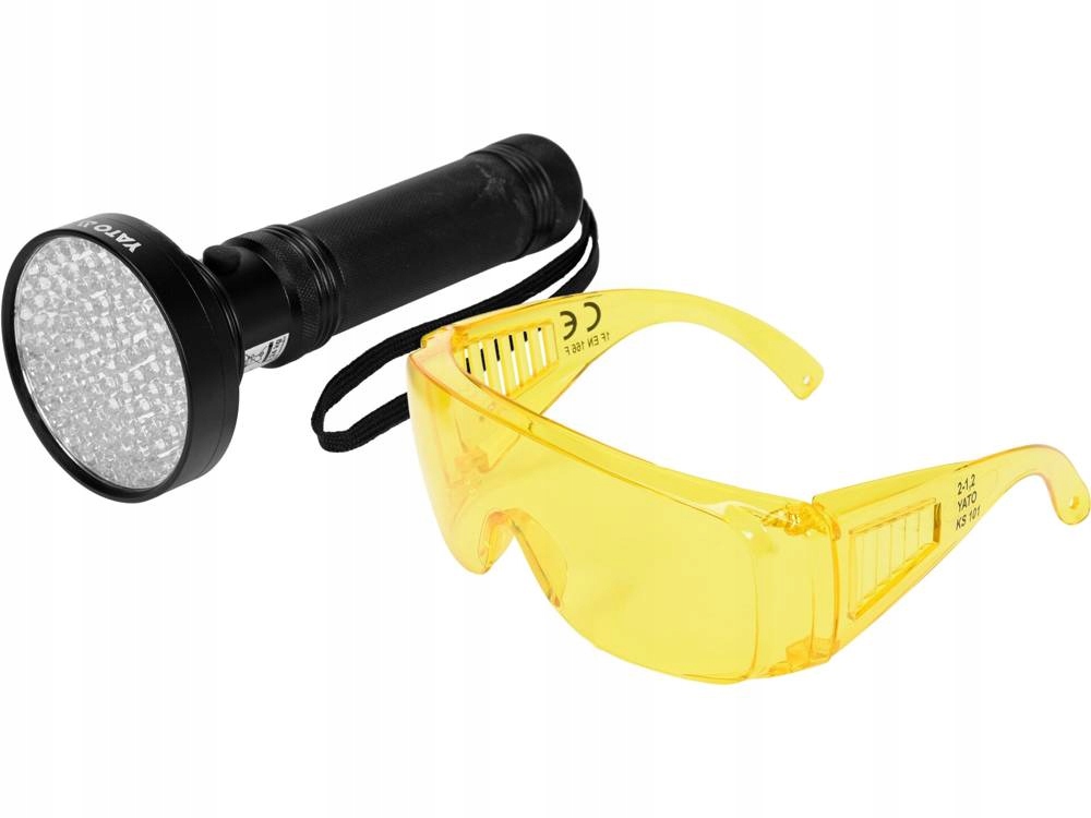 Zestaw Latarka Uv 100 Led I Okulary YT-08582 Yato