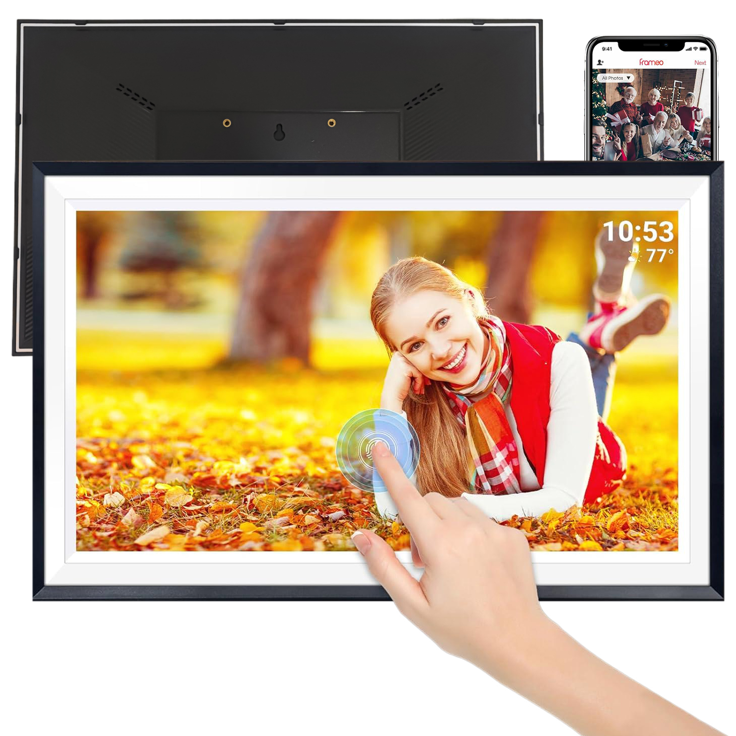 Digitální Rámeček Na Fotografie Wifi 15.6" Ips Panel Automat Otáčení 32G Suvenýr