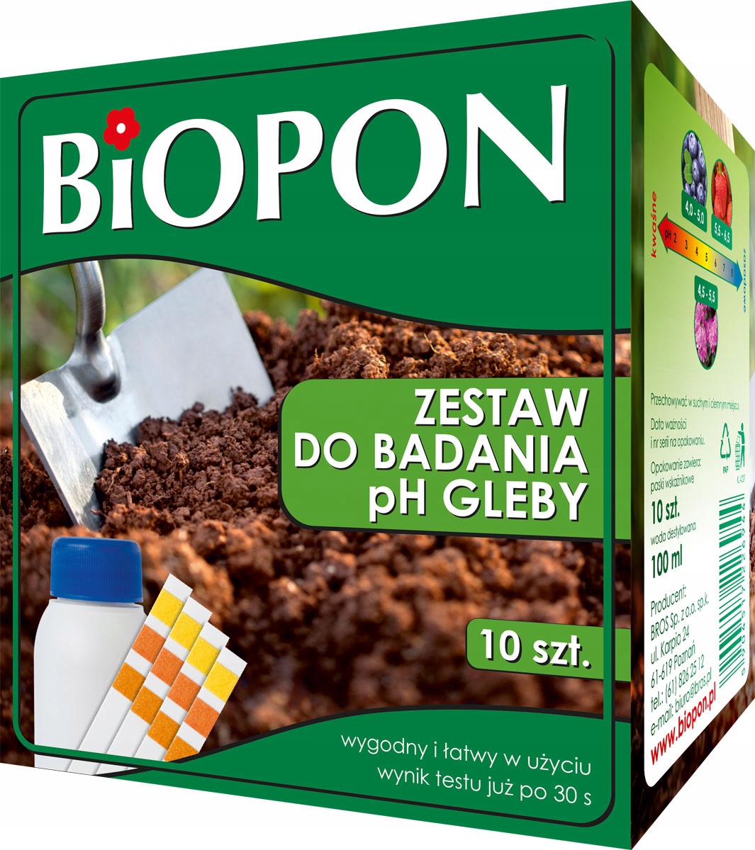 

Biopon Zestaw Do Badania Ph Gleby Kwasomierz 10SZT