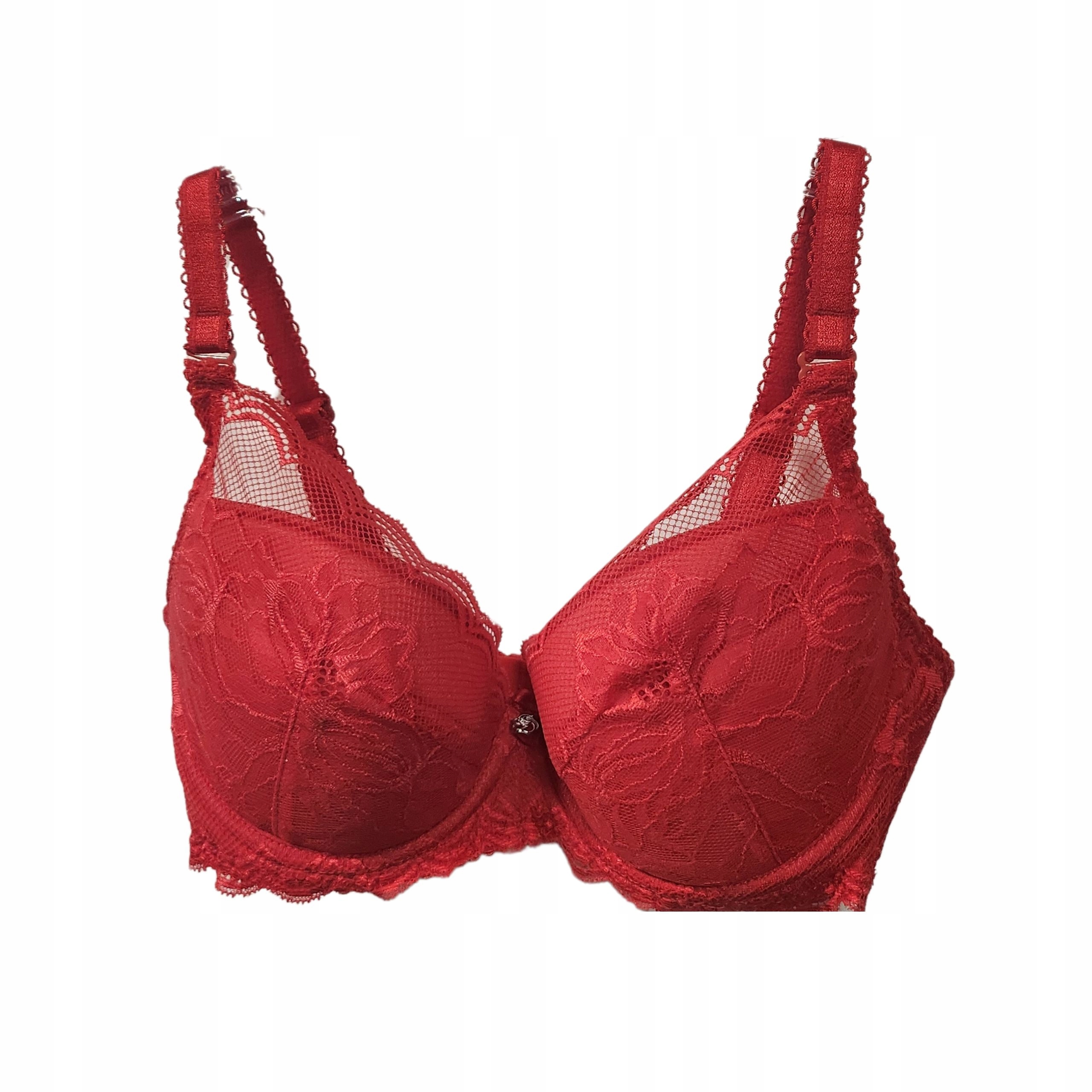 Melanie sexy podprsenka push up 65D červená krajková Dama Kier