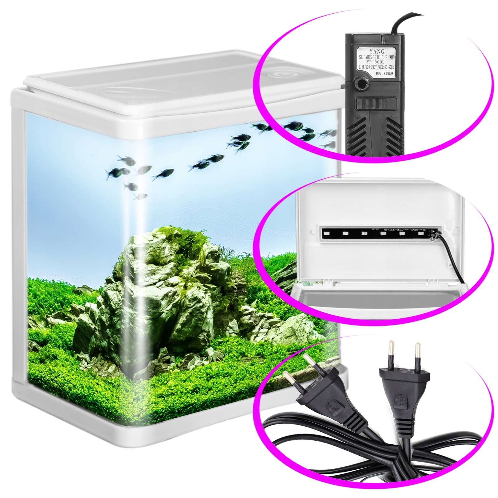 Levně Ultrakompaktní Akvárium 3 L S Led, Ideální Pro Moderní Interiéry