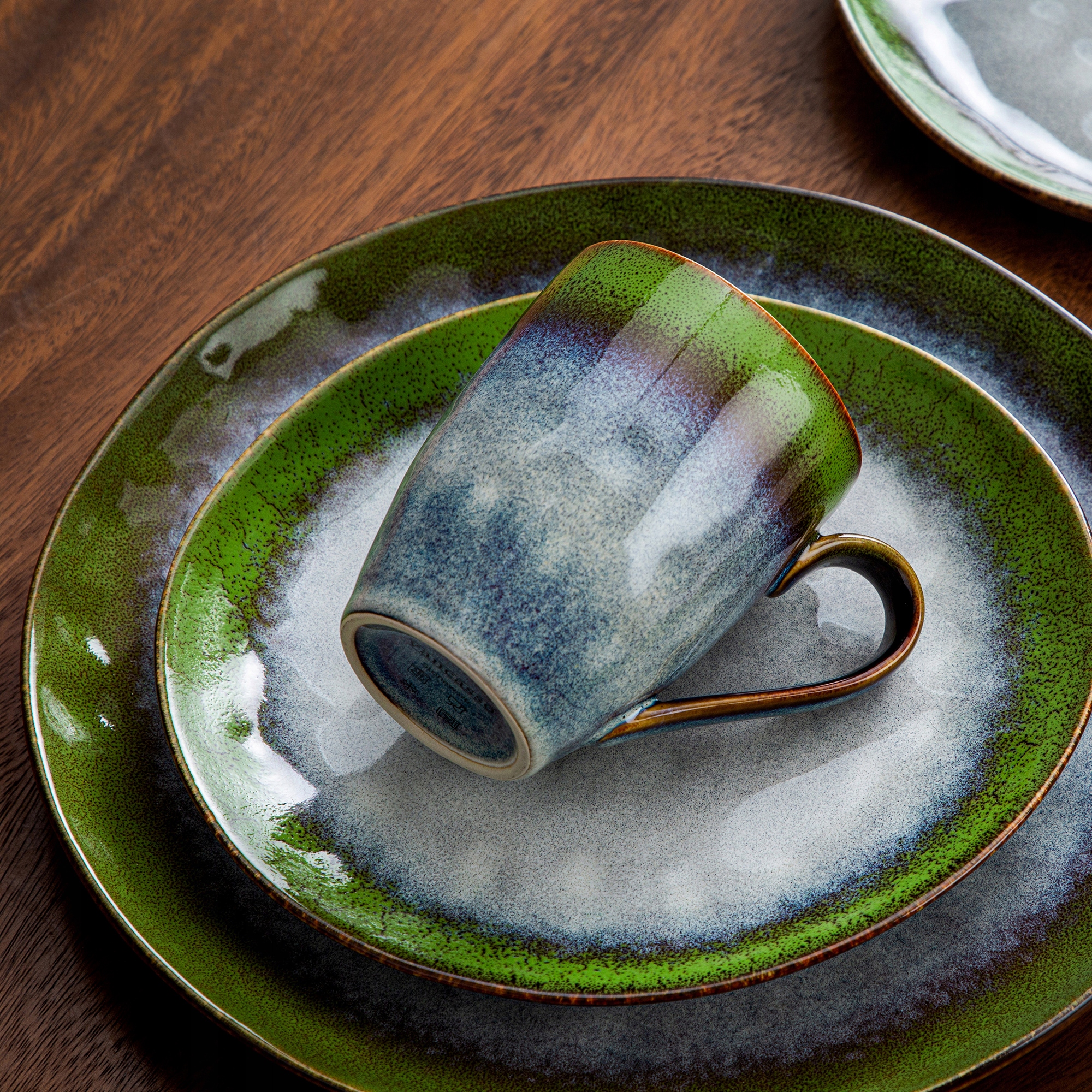 Serwis obiadowy zastawa talerze kamionka prezent