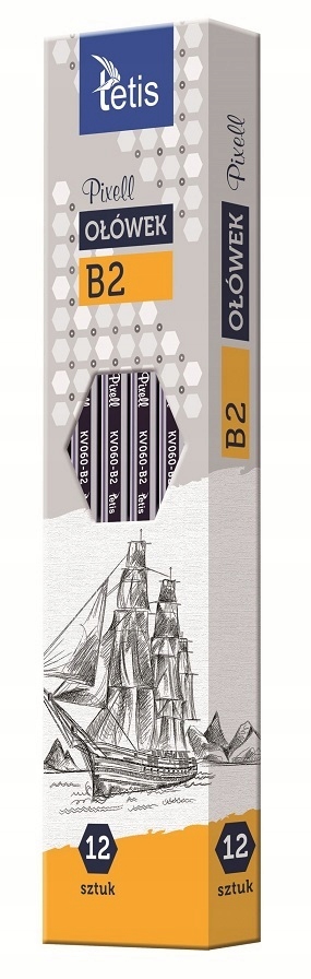

Ołówek drewniany 2B tetis komplet 12 szt