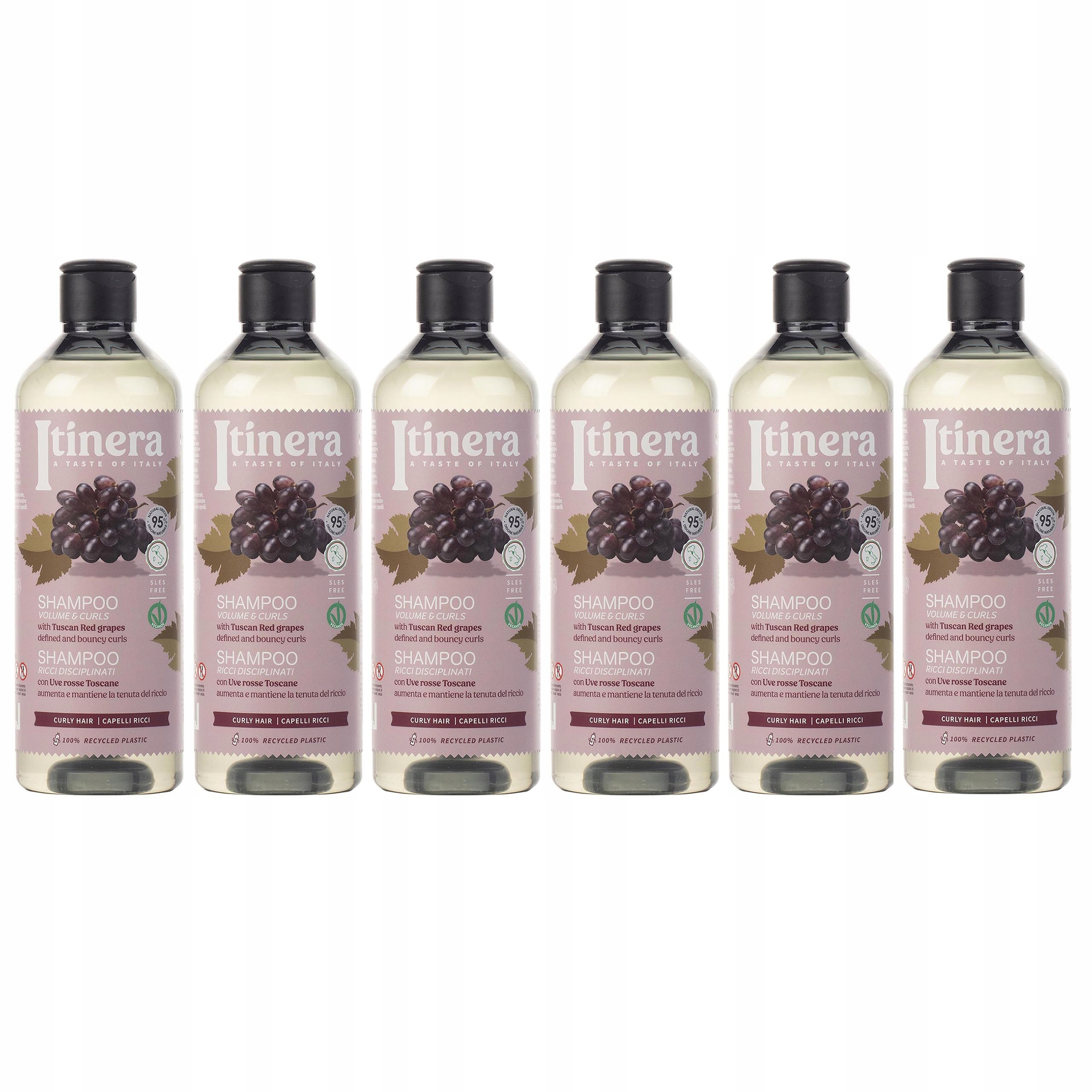 Itinera Šampon pro kudrnaté vlasy s toskánskými hrozny 370 ml x 6 ks