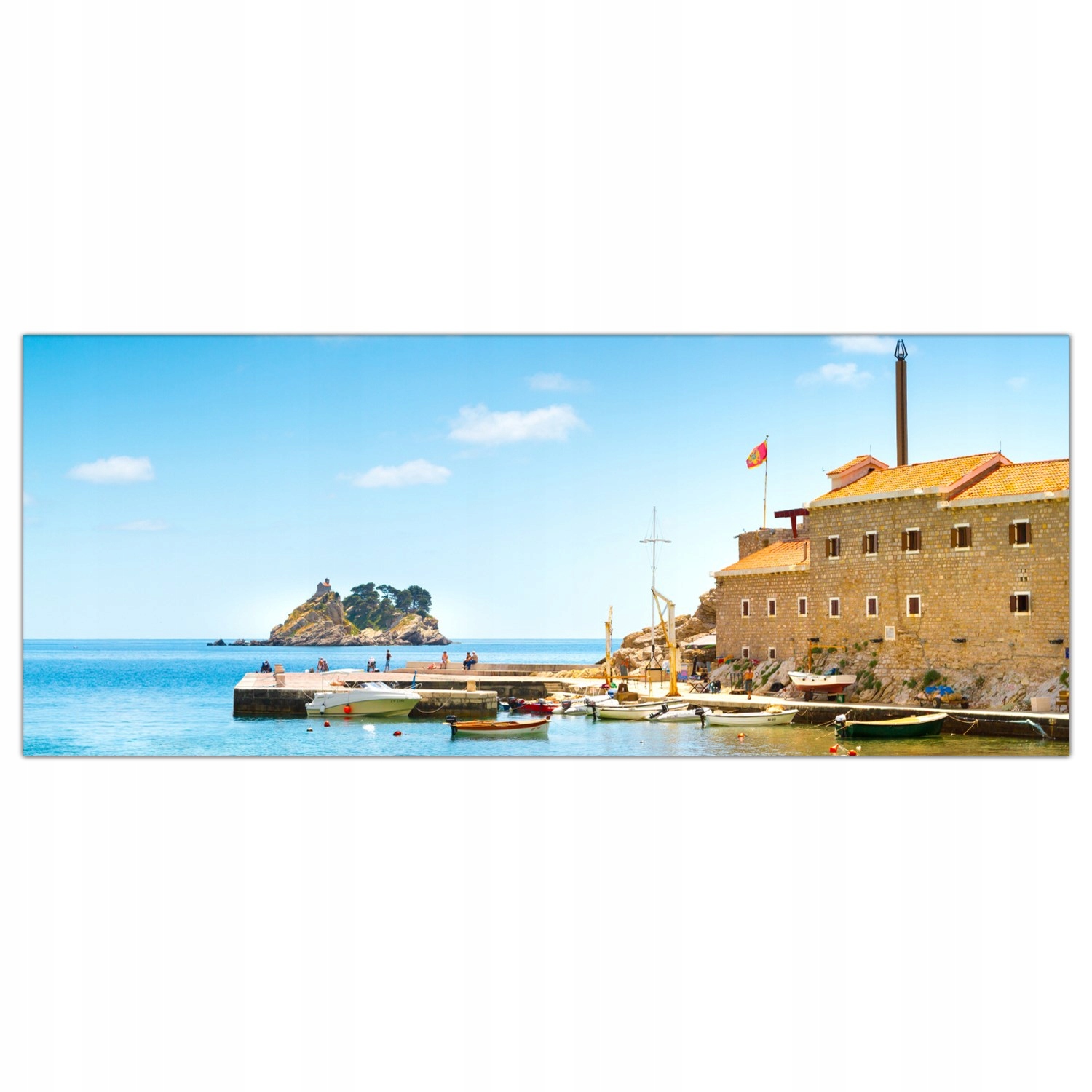 

Obraz na szkle Foto Kościół Wyspa Wybrzeże 125x50