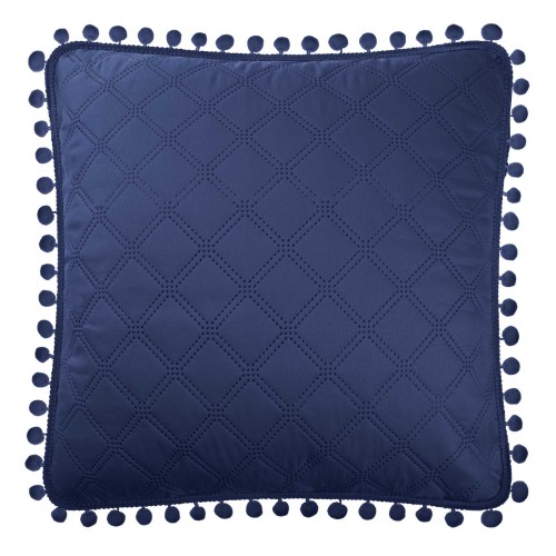 

Poszewka Na Poduszkę Z Pomponami 45x45 Granatowa